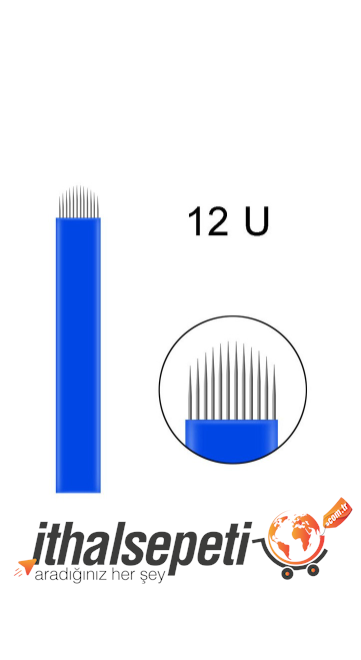 12U Microblading İğnesi 0,20mm Mavi